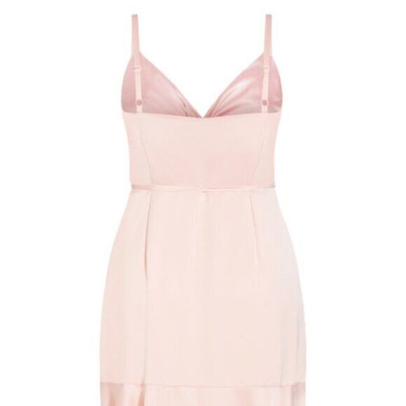 City Chic Women's Ruffle‎ Hi-Low  Wrap Maxi Dress - Picture 3 of 9